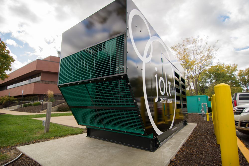 Generator installation at Jolt Credit Union Saginaw Michigan